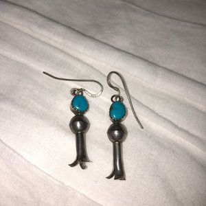 Turquoise and sterling silver earrings